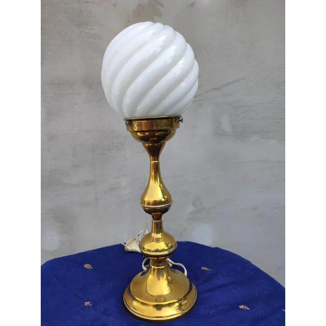 Brown Art Deco Brass Desk Lamp, 1920s For Sale - Image 8 of 8