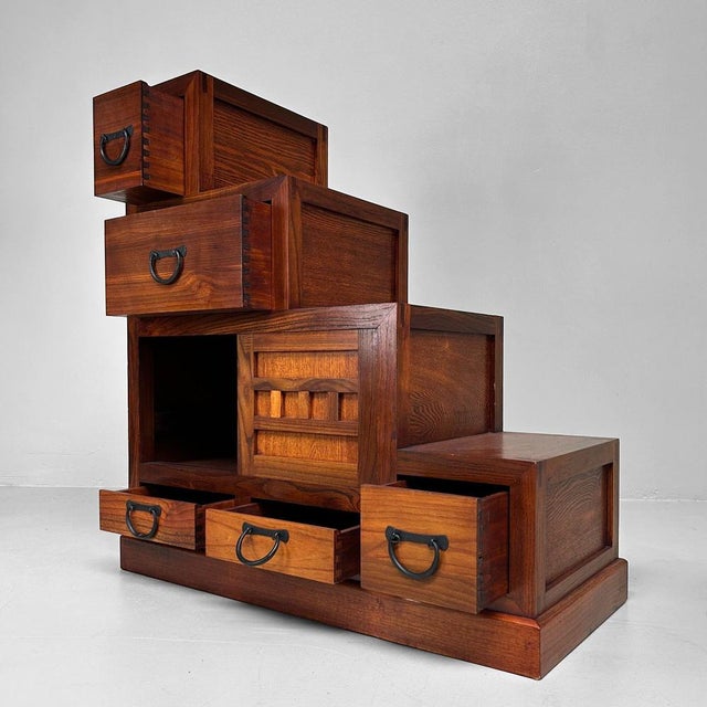 Vintage Japanese Kaidan Dansu Step Chest, 1970s-1980s For Sale - Image 10 of 18