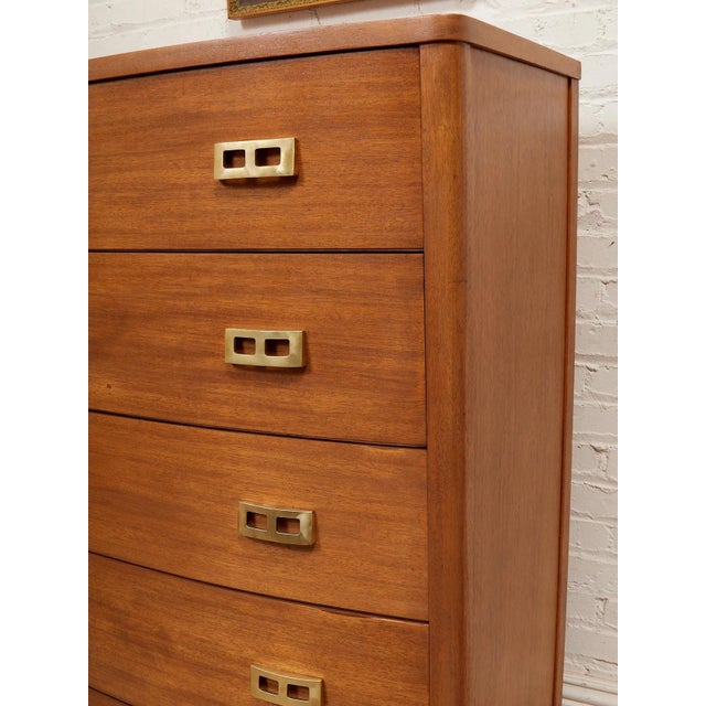 Vintage Highboy Mahogany Dresser For Sale - Image 4 of 12
