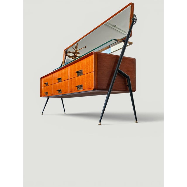 Mid-Century Italian Sideboard with Mirror by Silvio Cavatorta, 1950s For Sale - Image 6 of 18
