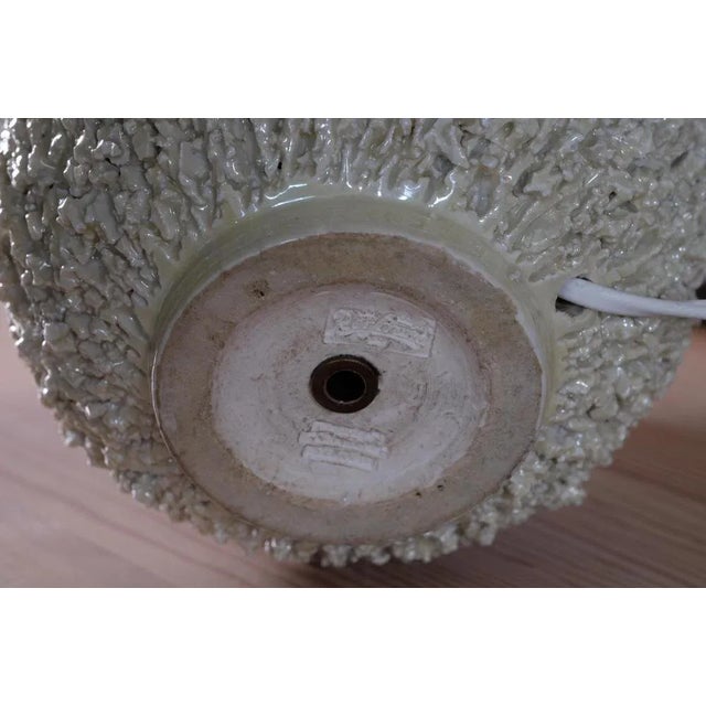 Beige Chamotte Table Lamp attributed to Gunnar Nylund, Sweden, 1950s For Sale - Image 8 of 9