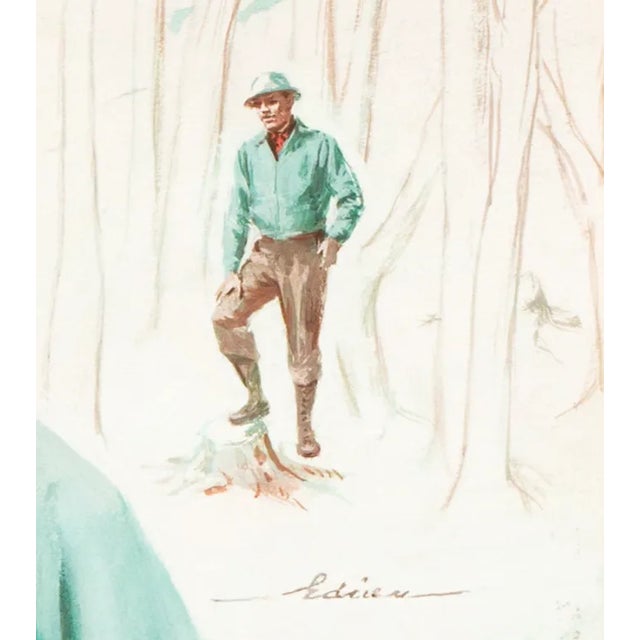 Signed lower right for Charles 'Chuck' Winfield Miller (American, 1922-1995) and painted circa 1965. A mid-century,...