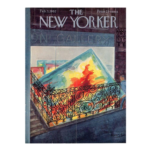 1962 Vintage New Yorker Magazine Cover, February 3, Anatol Kovarsky Cover Art, Art Gallery For Sale