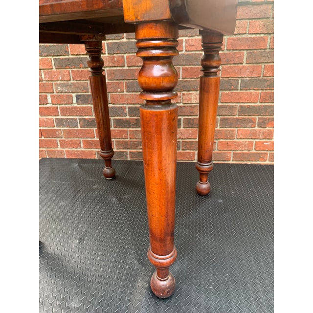 19th Century Early American Drop Leaf Table With 2 Drawers Chairish