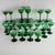 Glass 1960s Carlo Moretti Italian Green Cased Glasses- Set of 36 For Sale - Image 7 of 15