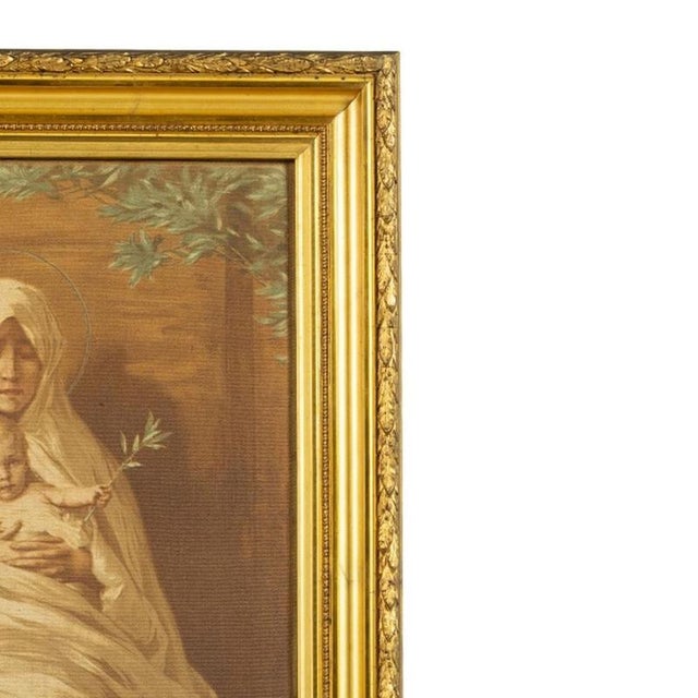 Nicolo Barabino, Our Lady of the Olive Trees with Jesus, 19th Century, Canvas Print For Sale - Image 4 of 6