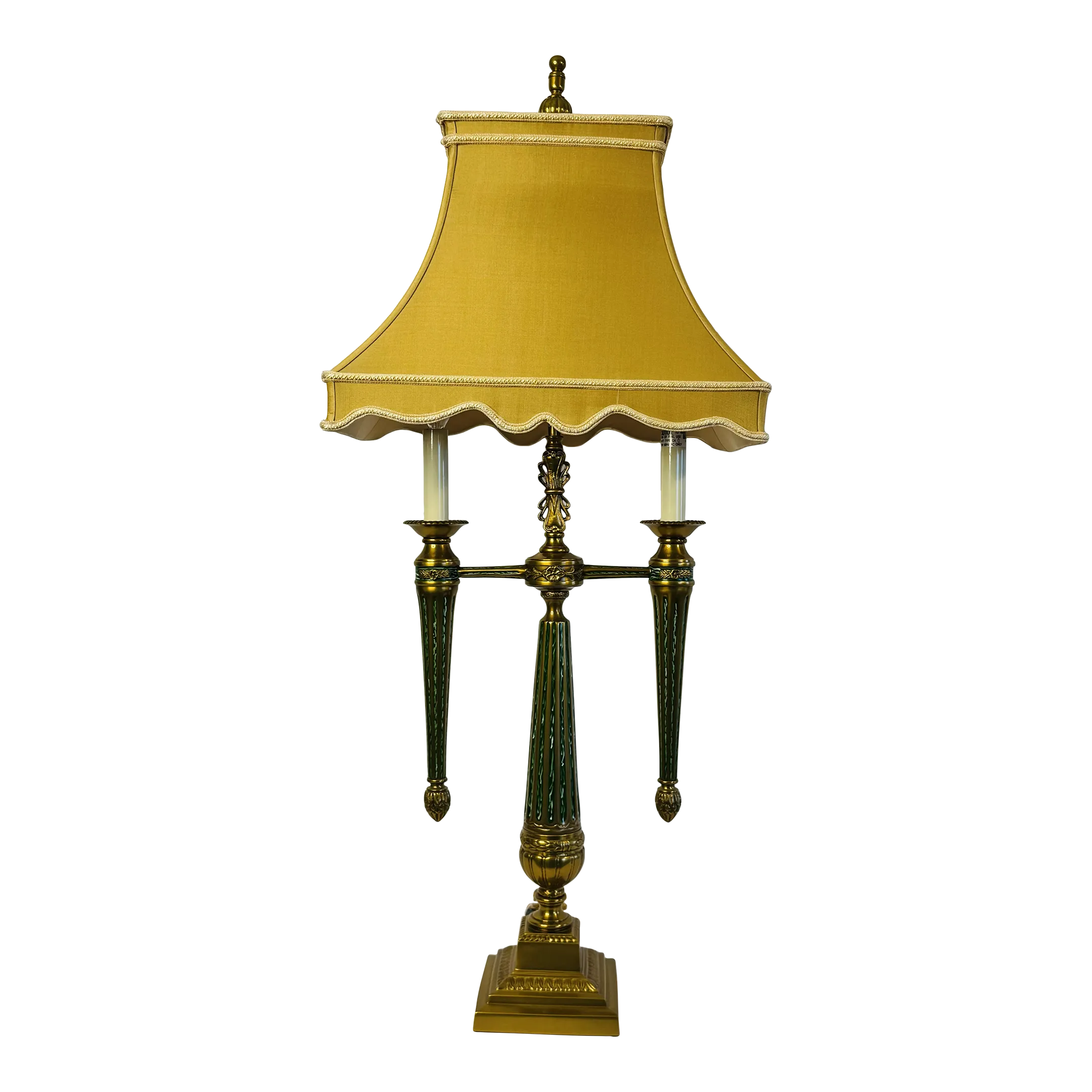 1980s Chelsea House Solid Brass Candelabra Style Table Lamp With