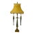 1980s Chelsea House Solid Brass Candelabra Style Table Lamp With Rectangular Silk Shade For Sale