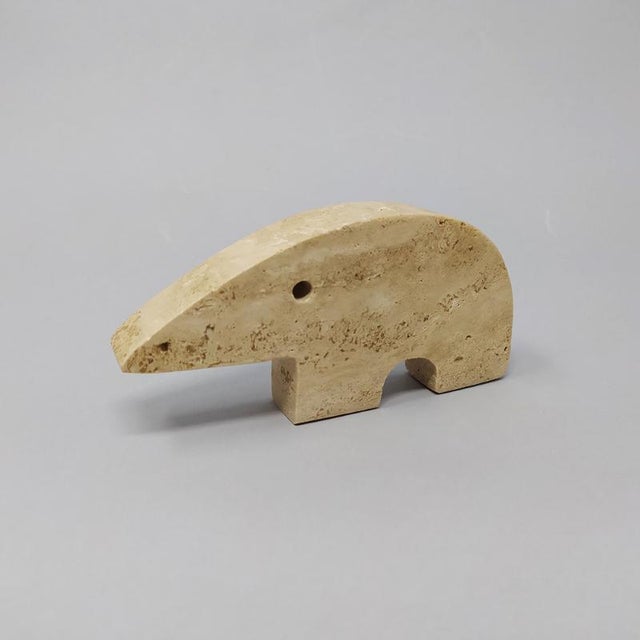 Mid-Century Modern Travertine Anteater Sculptures by Enzo Mari for F.lli Mannelli, 1970s, Set of 4 For Sale - Image 9 of 15