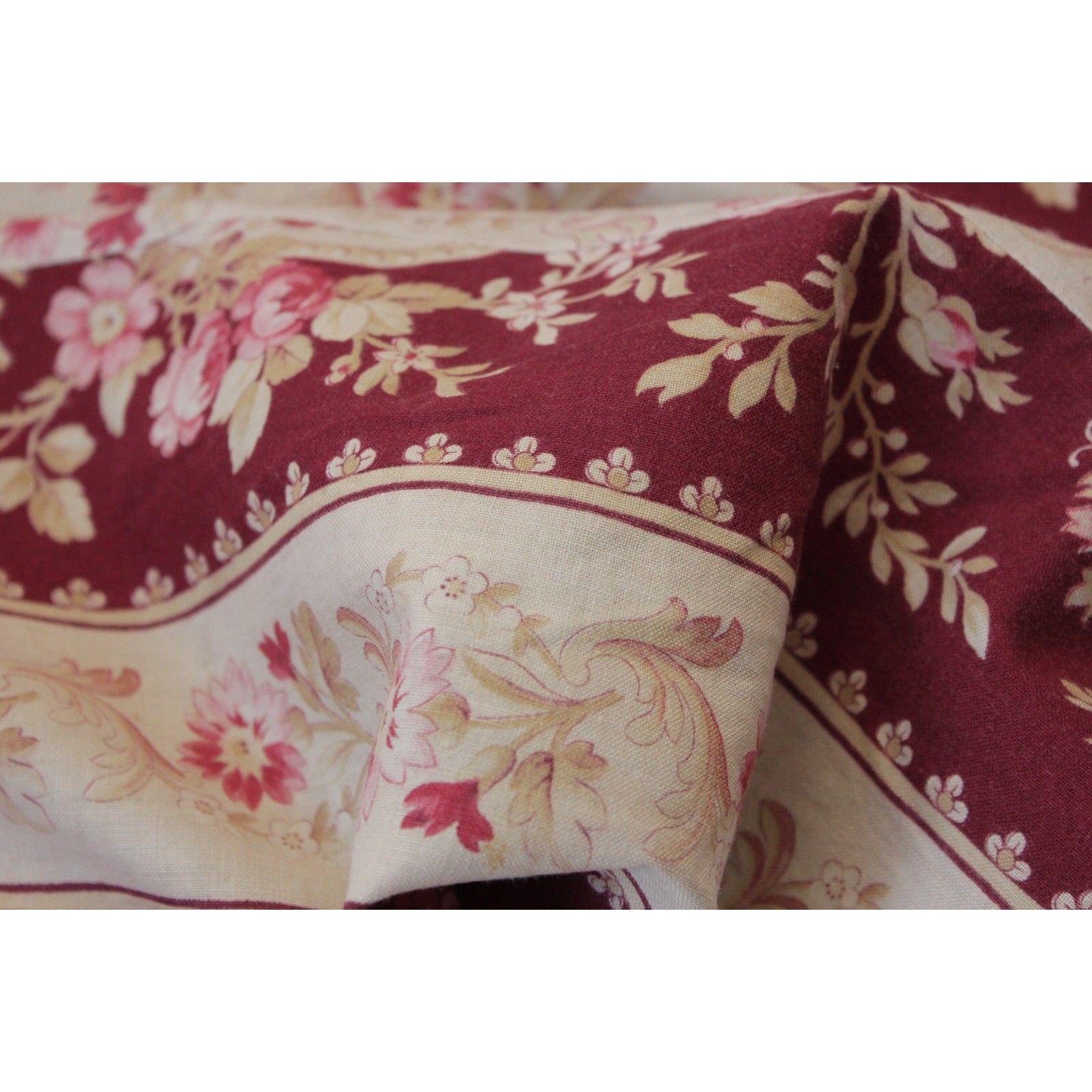 French Fabric Antique Floral Stripe Cotton Pillow Upholstery Material Roses Chairish