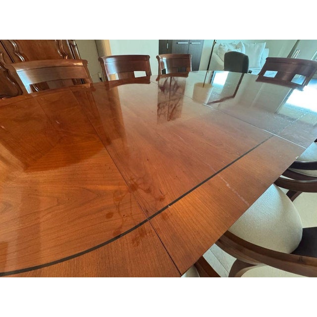 Baker Furniture Palladian Collection Neoclassic Style Extension Dining Table With 8 Chairs For Sale - Image 14 of 17