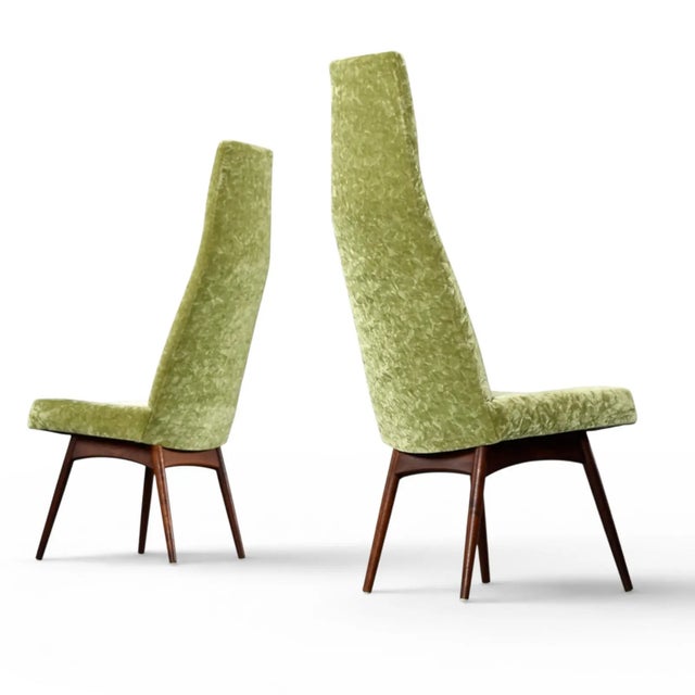Mid-Century Modern 6 Green High Back 2051 C Dining Chairs by Adrian Pearsall for Craft Associates For Sale - Image 3 of 18