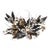 Signed Curtis Jere Brutalist Mixed Metal Floral Wall Sculpture For Sale