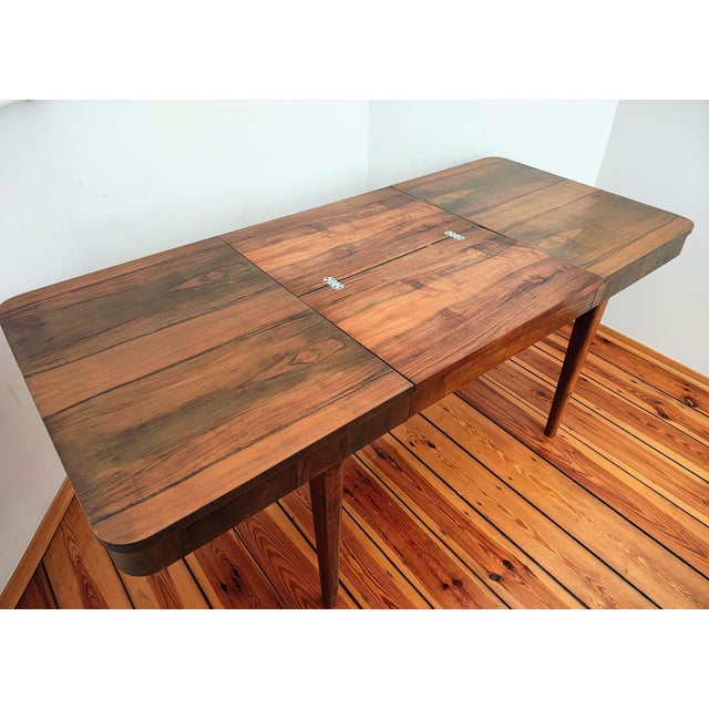 Czechoslovakian Extendable Dining Table by Jindřich Halabala for Up Závody, 1950s For Sale - Image 16 of 18