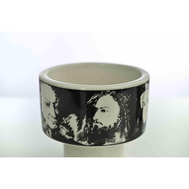 1980s Vintage Porcelain Cups by Pietro Annigoni, 1980s, Set of 2 For Sale - Image 5 of 7