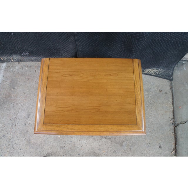 Vintage Drexel American Treasury Country Pine 2 Tier Nightstands Side Tables Pair For Sale - Image 11 of 12