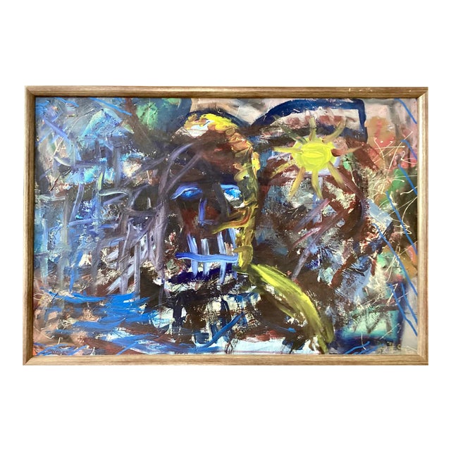 20th Century Oil on Canvas Abstract Painting For Sale