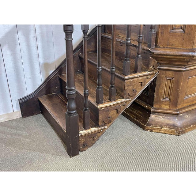 Wood 19th Century English University Chair in Fir and Pitch Pine For Sale - Image 7 of 16