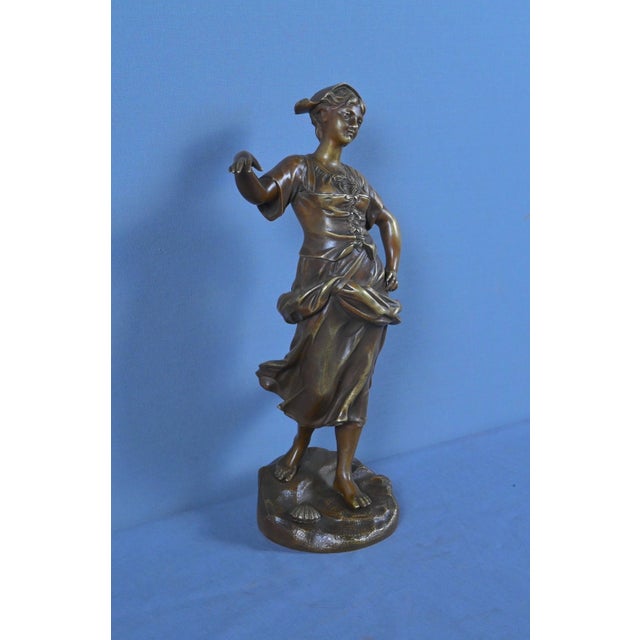 Bronze Fisherwoman by Giraud, 19th Century For Sale - Image 3 of 17