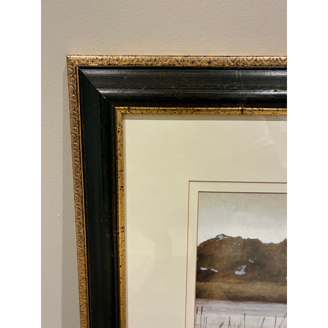 Trowbridge Framed Waterside Landscape Print – Black & Gold Frame For Sale - Image 4 of 6