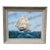 Vintage Mid Century Ship Clipper Sailing Through Choppy Waves Signed m.c. Besler For Sale