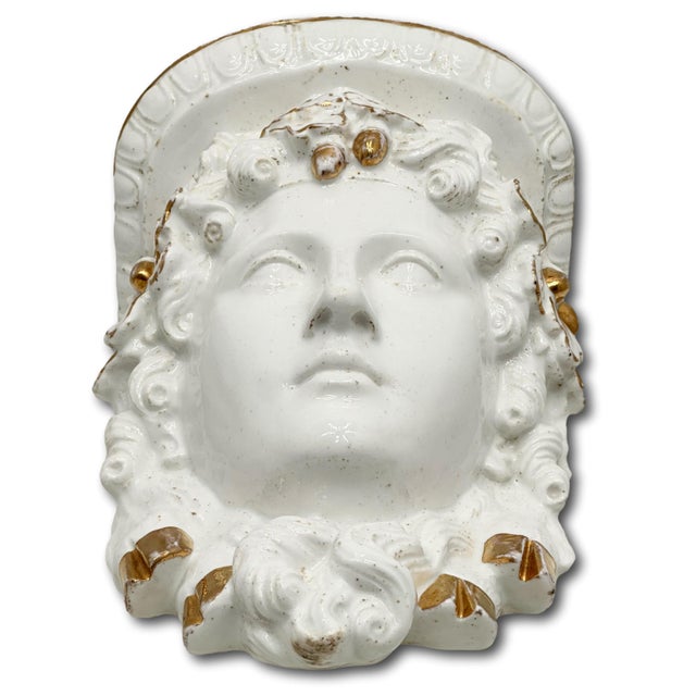 Beautiful Antique Victorian Neoclassical Era Paris Hard Paste Porcelain Wall Hanging Shelf - Circa Mid 19th Century For Sale - Image 11 of 18