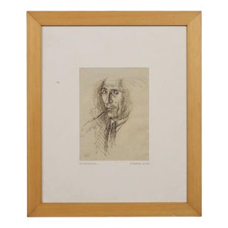 Francesco Arata, Untitled, Pen on Paper, Framed For Sale