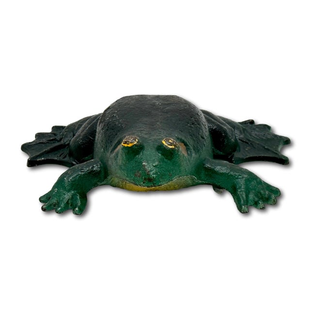 Unusual Vintage 1930s American Cast Iron Frog Doorstop Doorstop by Wilton Products in Pennsylvania For Sale - Image 16 of 18