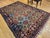 Vintage Afghan Silk Room Size Rug in Allover Pattern in Ivory, Burgundy, Brown For Sale - Image 4 of 15