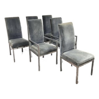 Circa 1970's Milo Baughman for D. I. A. Dining Chairs, Set of Six For Sale