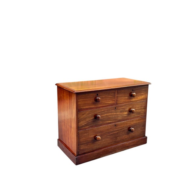 Wood Victorian English Chest of Drawers For Sale - Image 7 of 10