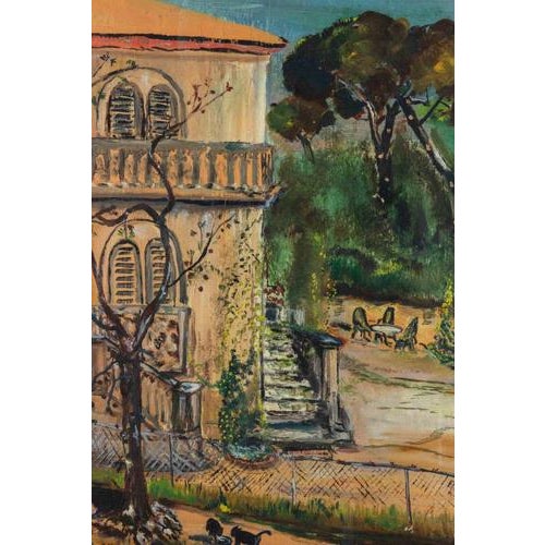 Sirio Pellegrini, Landscape, Oil on Wood Panel, 1964, Framed For Sale - Image 3 of 6