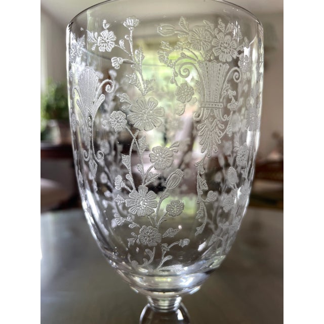 1935 - 1955 Duncan and Miller Etched Blown Glassware - a Set of 8 For Sale In New Orleans - Image 6 of 7