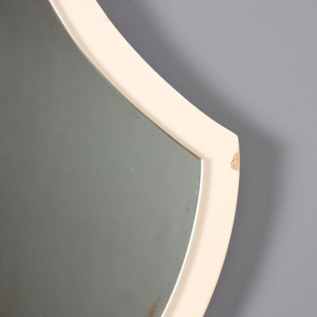 Vintage Lacquered Wood and Glass Mirror, Italy, 1970s For Sale - Image 5 of 8