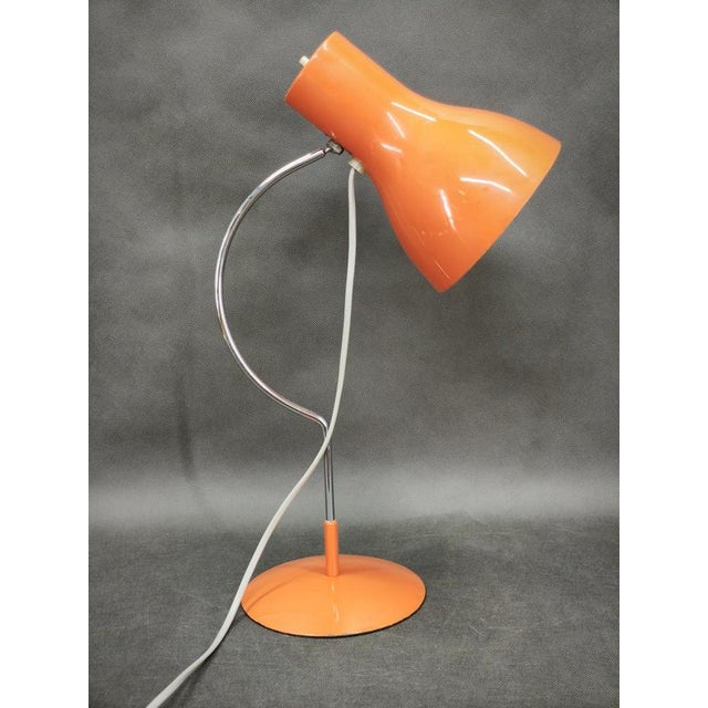 Josef Hurka Orange Table Lamp by Josef Hůrka for Napako, Czechoslovakia, 1960s For Sale - Image 4 of 13