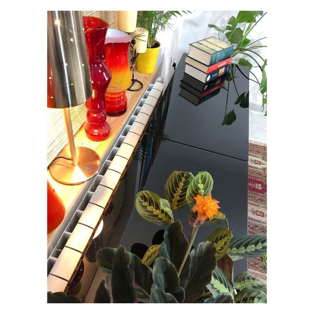 Black Modular Sideboard with Op Art Motif, 1970s, Set of 3 For Sale - Image 8 of 10