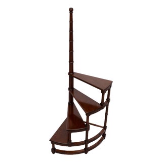 Arthur Brett and Sons Mahogany Library Steps from H. Pander & ZN, England, 1930s For Sale
