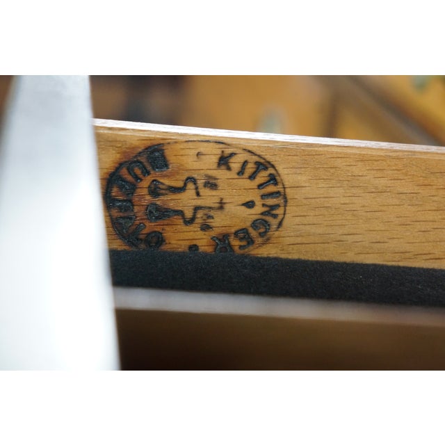 Vintage Kittinger American Federal Style Mahogany & Satinwood Triple Dresser 87" For Sale - Image 14 of 18
