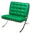 Mid 20th Century Styled After Kelly Green Barcelona Style Chair For Sale