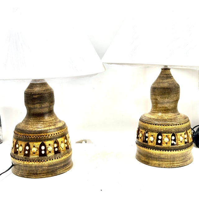 Ceramic Lamps by Georges Pelletier, 1970s, Set of 2 For Sale - Image 9 of 9