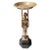 Frankart style Gold-tone figurative “Sarcophagus Girl“ metal ashtray stand featuring a nude women holding up the ashtray...