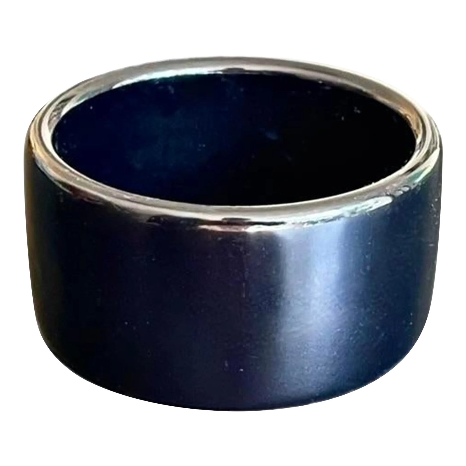 1980s Givenchy Black Wide Bangle | Chairish
