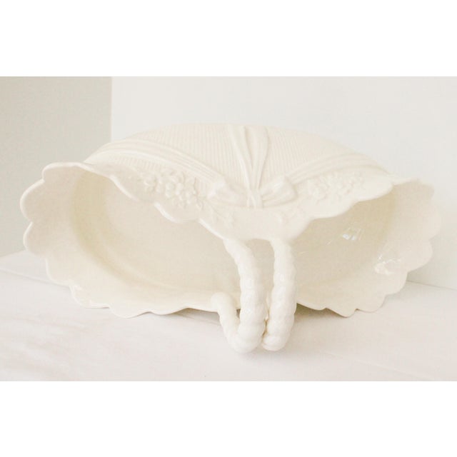 1960's White Porcelain Centerpiece Basket/Spain For Sale - Image 4 of 7