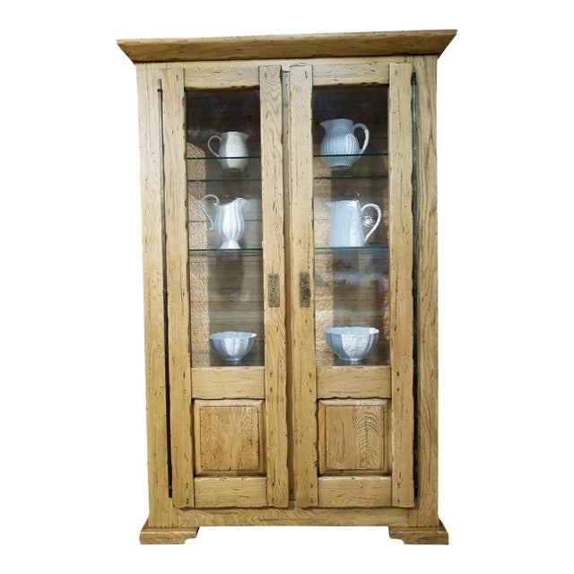 Conarte Italian Solid Oak Cabinet Chairish