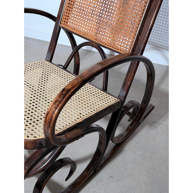 Antique Bentwood Rocking Chair For Sale - Image 5 of 7