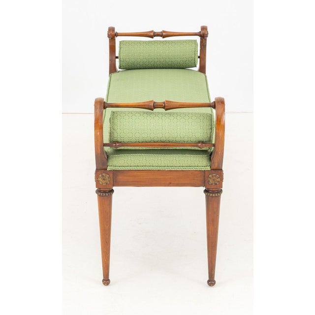 Late 20th Century French Empire Style Mahogany Curved Window Seat For Sale - Image 5 of 5