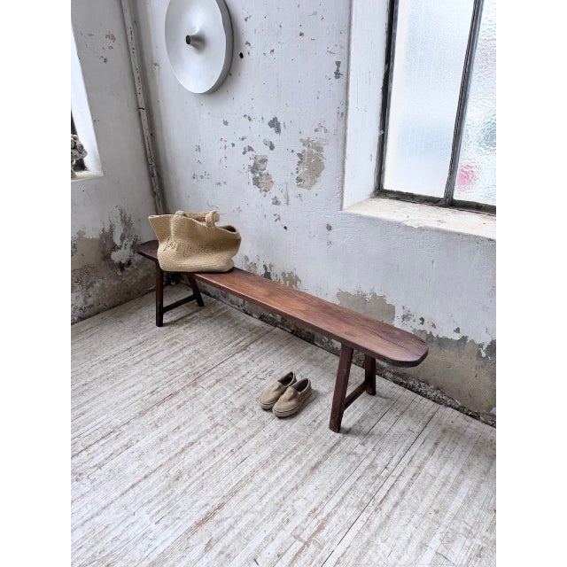 Oak Farm Bench, 1950s For Sale - Image 6 of 18