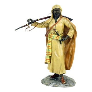 Polychrome Vienna Bronze Arabian Warrior Sculpture For Sale