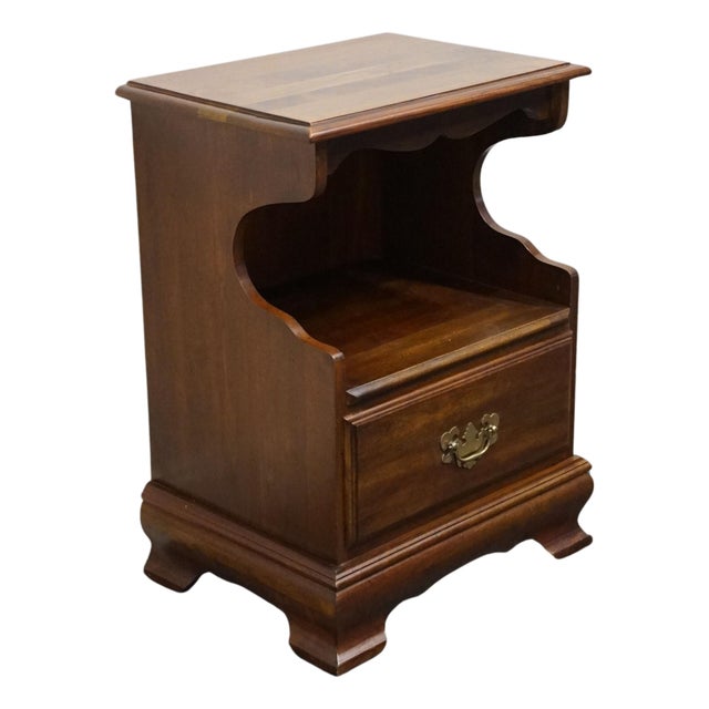 Cresent Furniture Solid Cherry Traditional Style 20" Open Cabinet Nightstand For Sale