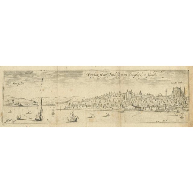 George Sandys, Prospect of the Grand Signior’s Seraglio from Galata Constantinople, 1673, Paper For Sale - Image 9 of 9
